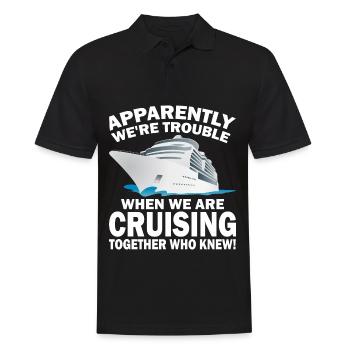 Coole Kreuzfahrt Kreuzfahrtschiff Familienurlaub - Männer Poloshirt - Schwarz - Vorne - Kai (181cm)