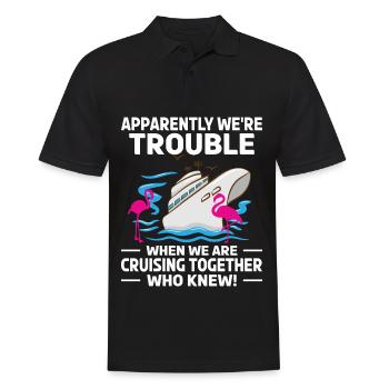 Coole Kreuzfahrt Kreuzfahrtschiff Familienurlaub - Männer Poloshirt - Schwarz - Vorne - Kai (181cm)