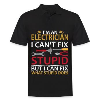 Electrician Electronics Technician Electrical Engineer - Men's Polo Shirt - black - Front - Kai (181cm)