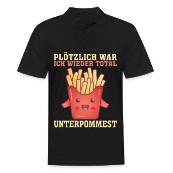 Pommes Frites Pommes Fast Food Ketchup Mayo - Männer Poloshirt - Schwarz - Vorne - Kai (181cm)