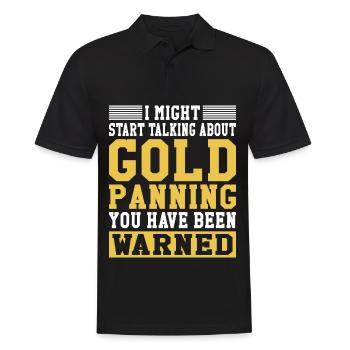 Gold Graben Gold Panner Gold Rush Gold Wortspiel - Männer Poloshirt - Schwarz - Vorne - Kai (181cm)