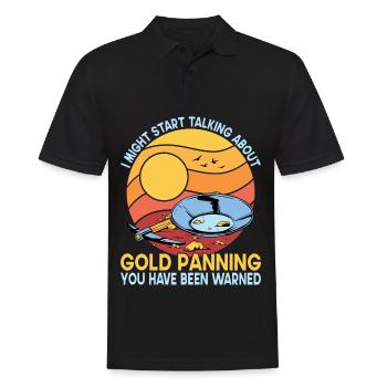 Gold Graben Gold Panner Gold Rush Gold Wortspiel - Männer Poloshirt - Schwarz - Vorne - Kai (181cm)