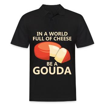 Cheese Gouda Ricotta Clothing - Men's Polo Shirt - black - Front - Kai (181cm)