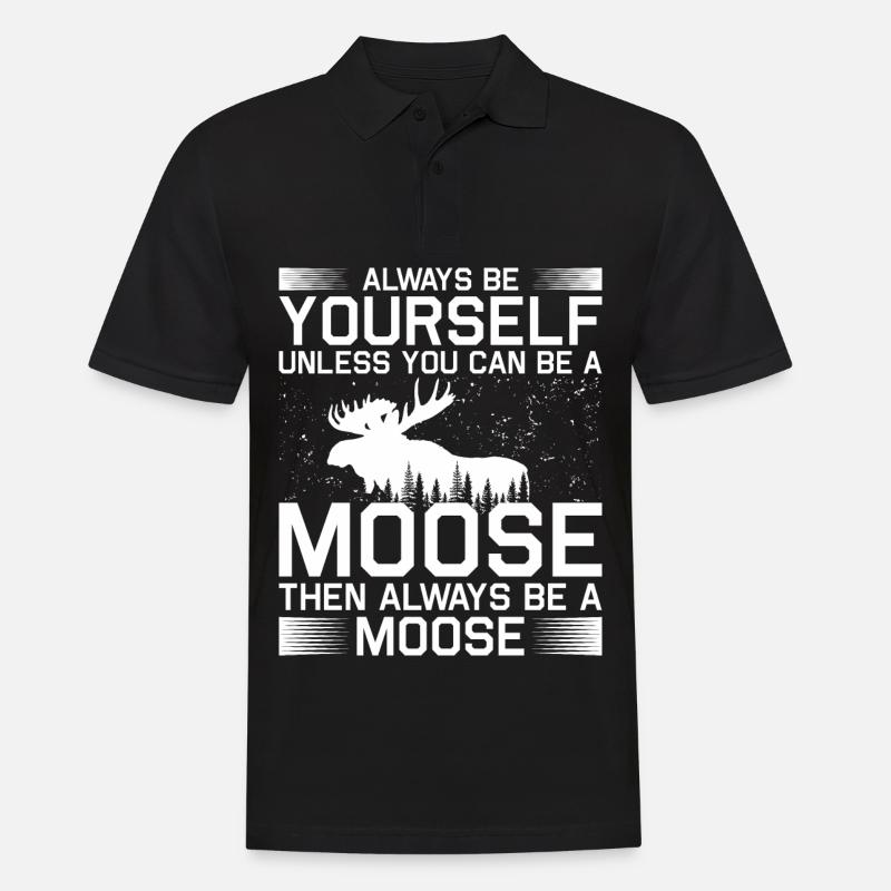 Lustiges Elch Hirsche Bekleidung - Männer Poloshirt - Schwarz