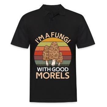 Ich Bin Pilz Mit Guten Morcheln Lustigen Pilzen - Männer Poloshirt - Schwarz - Vorne - Kai (181cm)