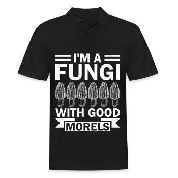 Ich Bin Pilz Mit Guten Morcheln Lustigen Pilzen - Männer Poloshirt - Schwarz - Vorne - Kai (181cm)