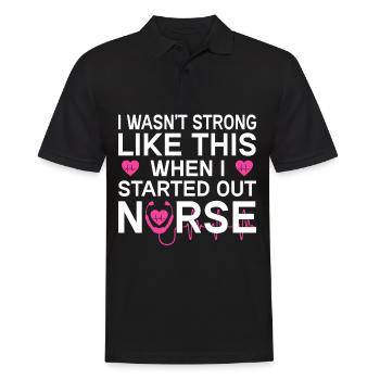 Krankenschwester Outfit Krankenpflegerin - Männer Poloshirt - Schwarz - Vorne - Kai (181cm)
