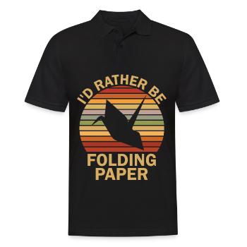 Origami Papier Flieger Papier Kunst Pilot - Männer Poloshirt - Schwarz - Vorne - Kai (181cm)