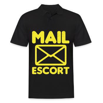 Postbote Postdienstleister Briefträger - Männer Poloshirt - Schwarz - Vorne - Kai (181cm)