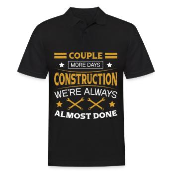 Building Design For Men Daddy Construction Worker - Men's Polo Shirt - black - Front - Kai (181cm)