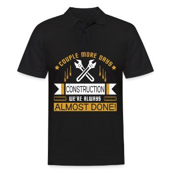 Building Design For Men Daddy Construction Worker - Men's Polo Shirt - black - Front - Kai (181cm)