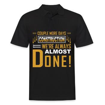Building Design For Men Daddy Construction Worker - Men's Polo Shirt - black - Front - Kai (181cm)