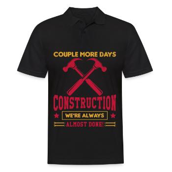 Building Design For Men Daddy Construction Worker - Men's Polo Shirt - black - Front - Kai (181cm)