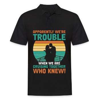 Sie Müssen Nicht Verrückt Sein Kreuzfahrtschiff - Männer Poloshirt - Schwarz - Vorne - Kai (181cm)