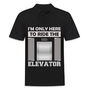 Elevator f I'm just here to ride the elevator - Men's Polo Shirt - black - Front - Kai (181cm)