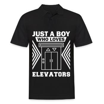 Elevator f I'm just here to ride the elevator - Men's Polo Shirt - black - Front - Kai (181cm)