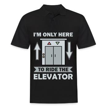Elevator f I'm just here to ride the elevator - Men's Polo Shirt - black - Front - Kai (181cm)