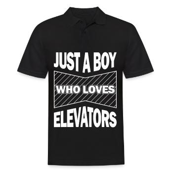 Elevator f I'm just here to ride the elevator - Men's Polo Shirt - black - Front - Kai (181cm)