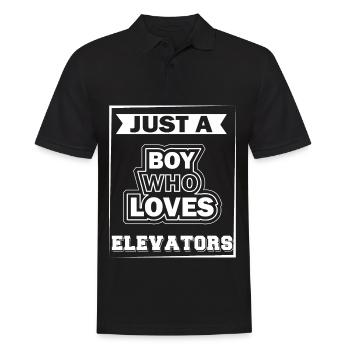 Elevator Button Just a boy who loves elevator - Men's Polo Shirt - black - Front - Kai (181cm)