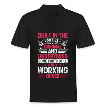 Construit dans les années cinquante 50 anniversaire - Polo Homme - noir - Devant - Kai (181cm)