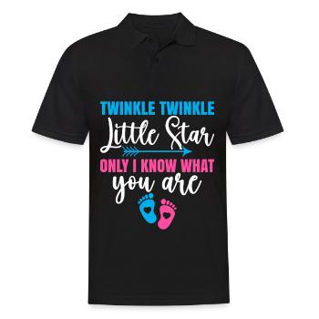 Gender Reveal Party Baby Shower Little Star - Men's Polo Shirt - black - Front - Kai (181cm)