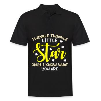 Fête de révélation de genre Baby Shower Little Star - Polo Homme - noir - Devant - Kai (181cm)