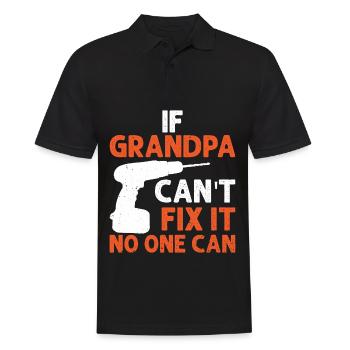 Wenn Opa Es Nicht Reparieren Kann - Männer Poloshirt - Schwarz - Vorne - Kai (181cm)