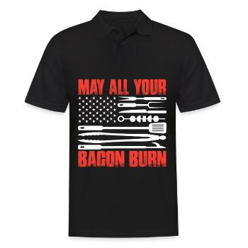 May all your bacon BBQ crickets burn - Men's Polo Shirt - black - Front - Kai (181cm)