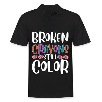 Mental Health Awareness - Men's Polo Shirt - black - Front - Kai (181cm)