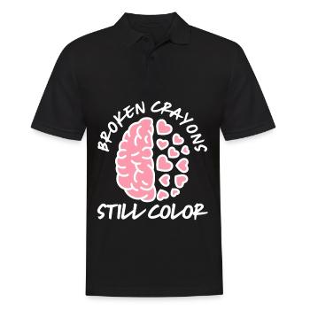 Mental Health Awareness - Men's Polo Shirt - black - Front - Kai (181cm)