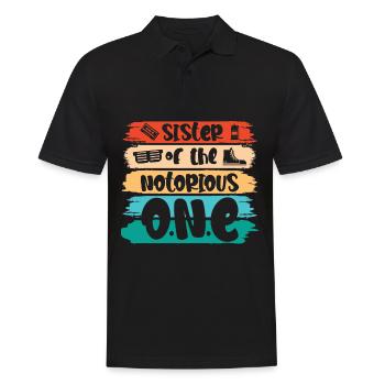 Drôle de sœur hip-hop old-school - Polo Homme - noir - Devant - Kai (181cm)