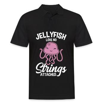 Méduse Méduse Océan Créatures Marines Motif - Polo Homme - noir - Devant - Kai (181cm)