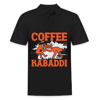 Kaffee Und Kabaddi Indian Game Team Sport - Männer Poloshirt - Schwarz - Vorne - Kai (181cm)