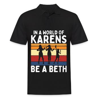 Un monde plein de Karens est une Beth pour les femmes - Polo Homme - noir - Devant - Kai (181cm)