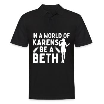 Un monde plein de Karens est une Beth pour les femmes - Polo Homme - noir - Devant - Kai (181cm)