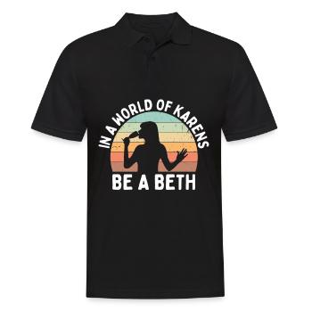 Un monde plein de Karens est une Beth pour les femmes - Polo Homme - noir - Devant - Kai (181cm)