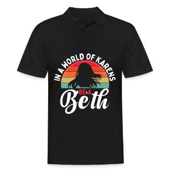Un monde plein de Karens est une Beth pour les femmes - Polo Homme - noir - Devant - Kai (181cm)