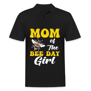 Mama Of The Bee Day Girl Bee Birthday Party Theme - Men's Polo Shirt - black - Front - Kai (181cm)