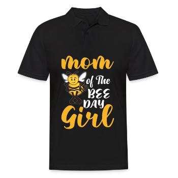 Mama Of The Bee Day Girl Bee Birthday Party Theme - Men's Polo Shirt - black - Front - Kai (181cm)