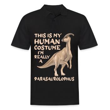 Dino Parasauolophus Dinosaure - Polo Homme - noir - Devant - Kai (181cm)
