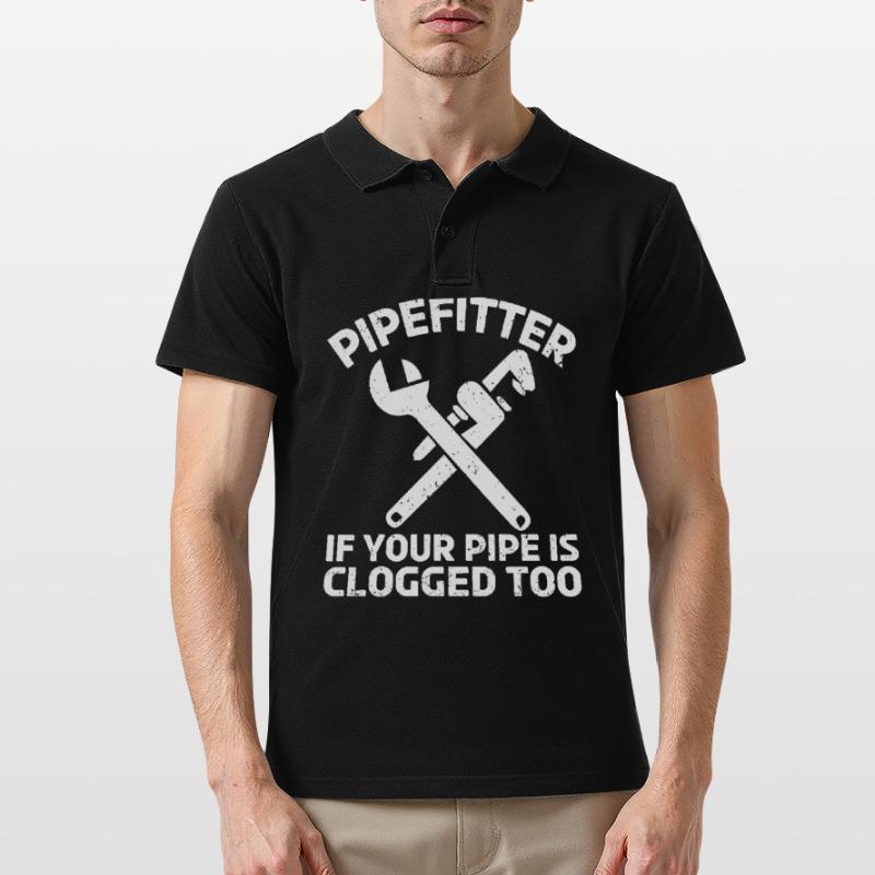 Pipe fitters, plumbers, shell layers, construction workers Men's Polo Shirt