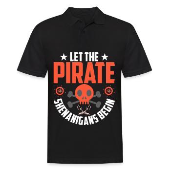 Piraten - Spielereien Crossbones Freebooter - Polo Homme - noir - Devant - Kai (181cm)