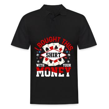 Chemise achetée avec votre joueur de poker money - Polo Homme - noir - Devant - Kai (181cm)