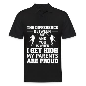 Stabhochsprung Stabspringer Leichtathletik - Männer Poloshirt - Schwarz - Vorne - Kai (181cm)