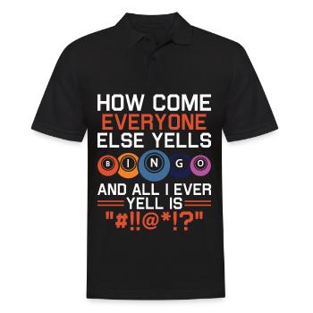 Bingo Bingo Spieler Altenheim Bingo Party - Männer Poloshirt - Schwarz - Vorne - Kai (181cm)