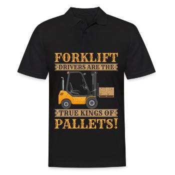 Conducteur de chariot élévateur de fourche Conducteur de chariot élévateur - Polo Homme - noir - Devant - Kai (181cm)