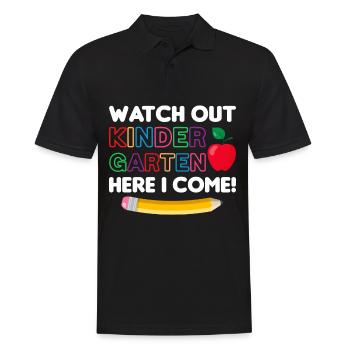 Kindergarten Kindergärtner Lehrer Regenbogenfarben - Männer Poloshirt - Schwarz - Vorne - Kai (181cm)