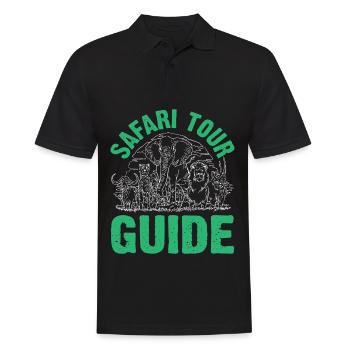 Safari Faune Afrique Le Big 5 Zoologie - Polo Homme - noir - Devant - Kai (181cm)