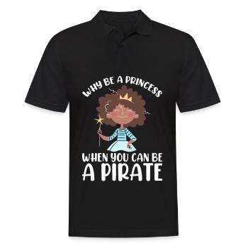 Pourquoi être une princesse quand Pirate Girl - Polo Homme - noir - Devant - Kai (181cm)