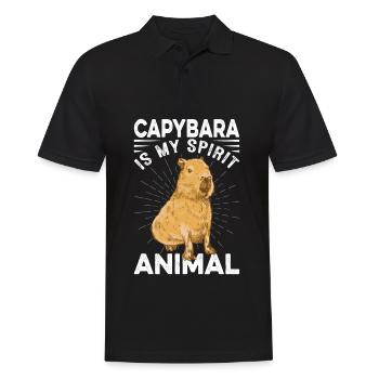 Capybara rongeur capybara capybara - Polo Homme - noir - Devant - Kai (181cm)
